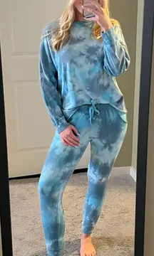 Lounge Blue Tie-Dye  Set