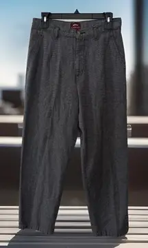 Y2K Lee Riders' Casuals Women Pants Slacks 10P Black Plaids Slash Pockets Office