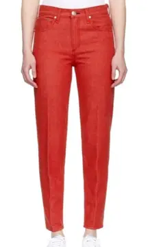 Rag & Bone Jeans Women 26 Bull Red High Rise Tapered Leg‎ Ash Jean Streetwear
