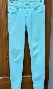 Vineyard Vines turquoise mint 00 women's colored skinny jeans