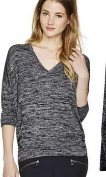 Aritzia Wilfred Free Devinette V-Neck Sweater Pullover Women's Large Gray Cozy