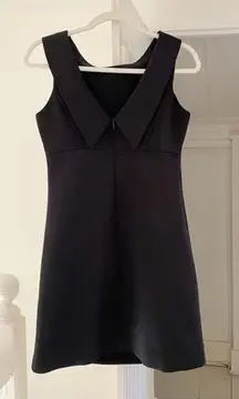 Hugo Buscati Collection Vintage 90s Collared Mini Sheath Dress Black Size 4