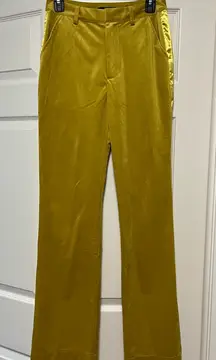 NWOT 7 For All Mankind Velvet Gold/Yellow Pants Size 2