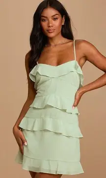 light green dress