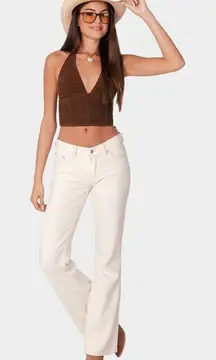 ✨EDIKTED Jayda Low Rise Beige Sz Medium Jeans✨