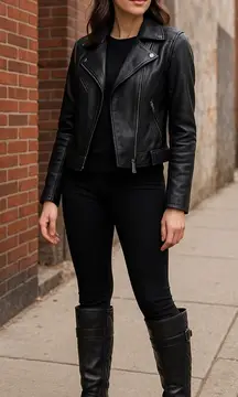 Madden Girl “Calinda” Quilted Knee-High Riding Boots – Black, Size 7.5