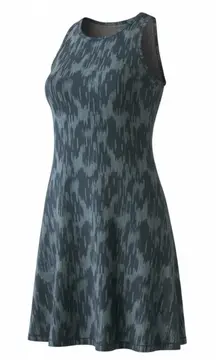 PrAna Evelyn Tank Active Dress Blue Ikat Print Size Small S Built-In Bra