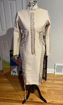 New PLUS RIGHT My WRONGS MULTI LACE BANDAGE MIDI Fit Bodice Pencil date club