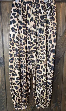 Hayden Tapered-Fit Pull-On Leopard Animal Print Ankle Pants