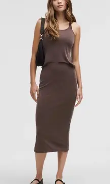 Lululemon Softstreme Tank and Drapey Column Midi Skirt Set