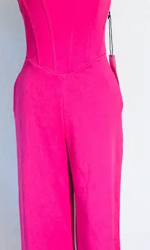 Crystal Sky Corset Top Hot Pink Jumpsuit