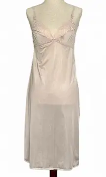 Vintage 1960’s Pale Pink Nylon Semi-Sheer Slip Dress size 34