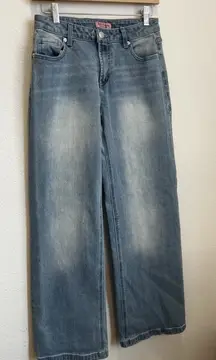 Juicy Couture Jeans 5/27 Stretch Y2K Bedazzled Juicy Wide Leg