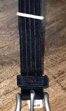 Liz Claiborne Black‎ Leather Belt Solid Brass Buckle Womens XL Style No. BTR006