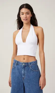 Cotton On White Halter Top