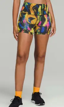 Lululemon Wunder Train High Rise Short 4” Undertone Black Multi Running Gym