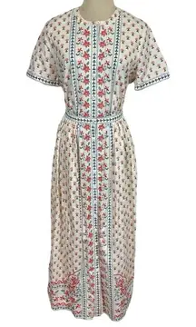 Gal Meets Glam Alisa Floral Button Front Maxi Dress GMG Unicorn