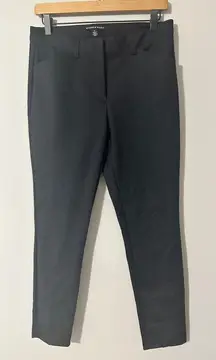 ANDREW MARC Women Black Textured Slim Leg Dress Pants Size 8