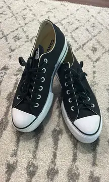 CONVERSE Chuck Taylor All Star Lift Platform Womens Low Top Shoes - Black