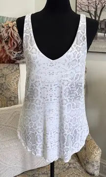 Tart White Asymmetrical Sleeveless Tank Top