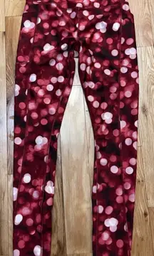 Red Ombré Bubbles Athletic Leggings