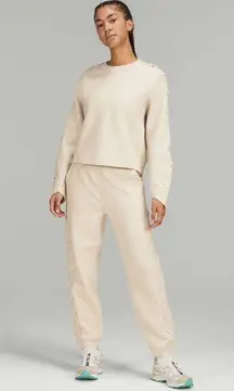 Lululemon Beige Braided Sleeve Pullover Sweater Size 6