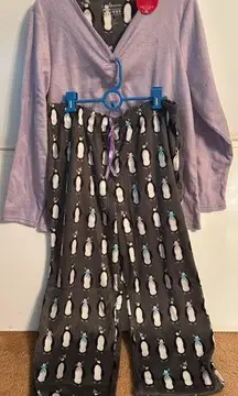 Croft & Barrow woman’s 2 piece pajama set. Purple & Gray. Size XL. New with Tag