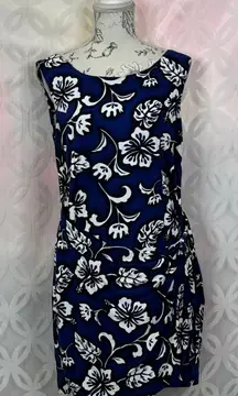 Passion Hawaii Original Classic Hibiscus‎ Mock Wrap Hawaiian Sarong Dress Size L