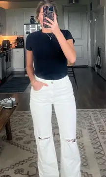 Grey Bandit White Flair Jeans