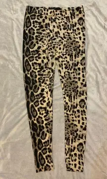 Kardashian Kollection, leopard print leggings size large