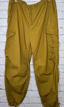 Anthropologie Pilcro Pull-On Bronze Parachute Pants Medium Cotton.