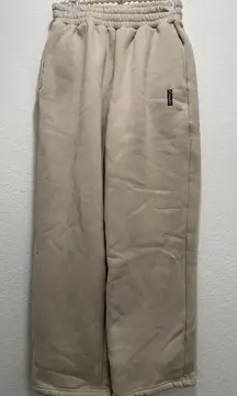 Comfrt heart Cream and tan love sweatpants