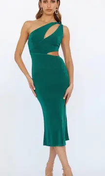 Emerald Green Cutout Midi