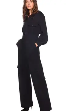 SUSANA MONACO Women’s Cargo Long sleeve jumpsuit, Size Small NWOT