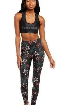 Goldsheep Women’s High Rise Full Length Festive Star Leggings Size XS *LIKE NEW*