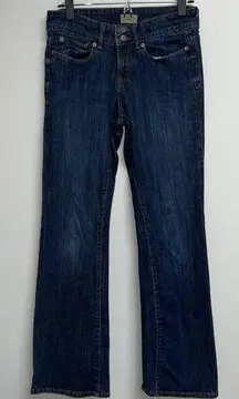 Gap Womens Essential Bootcut Dark Denim Blue Jeans Size 4 27 Mid Rise Stretch