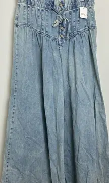 FREE PEOPLE We The Free Forget Me Knot Pull-on Jeans in Wash Lake Break Medium