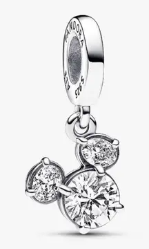 NWT Disney Mickey Mouse Sparkling Head Silhouette Dangle Charm
