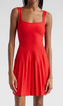 Staud Mini Ellison Dress Red Rose