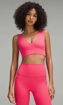 Lululemon Peloton Collaboration NWT Align V-Neck Sports Bra Glaze Pink Size 4
