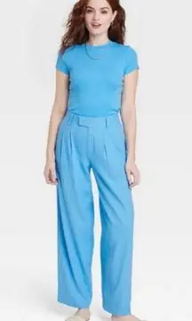 A new day Utah sky linen blend pants