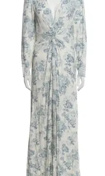 Reformation Blue & White Floral Gatsby Maxi Dress