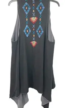 Vintage The Territory Ahead Western Aztec Open Cardigan Size Small Oversized