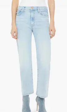 Mother Ditcher Zip Ankle Jeans in Light as a Feather