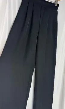 H&M Black Wide-Leg Trousers elegant effortless pull on Pants 
Size 2 NWT