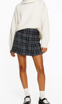 Vintage Y2K Gap Women's Size 10 Plaid Wool Pleated Mini Skirt Multicolor