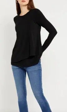 A Pea in the Pod Pull Over Crew Neck Nursing Tee Breastfeeding Maternity XS