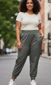 Old Navy Active PowerSoft High Rise Go Dry Leggings Women 4X Gray Jogger Style