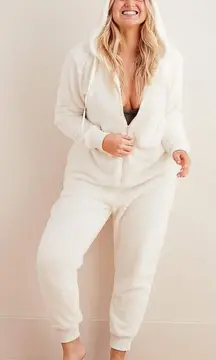 Aerie Cream Sherpa Teddy Onesie