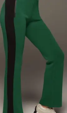 Michi Carve Flare Pant High Waist Color Block Scuba
Stripe Pine Green Black L